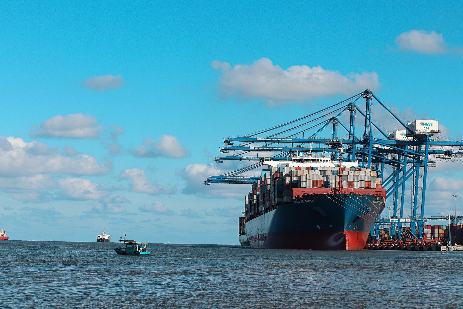 Cargo ship loaded with containers